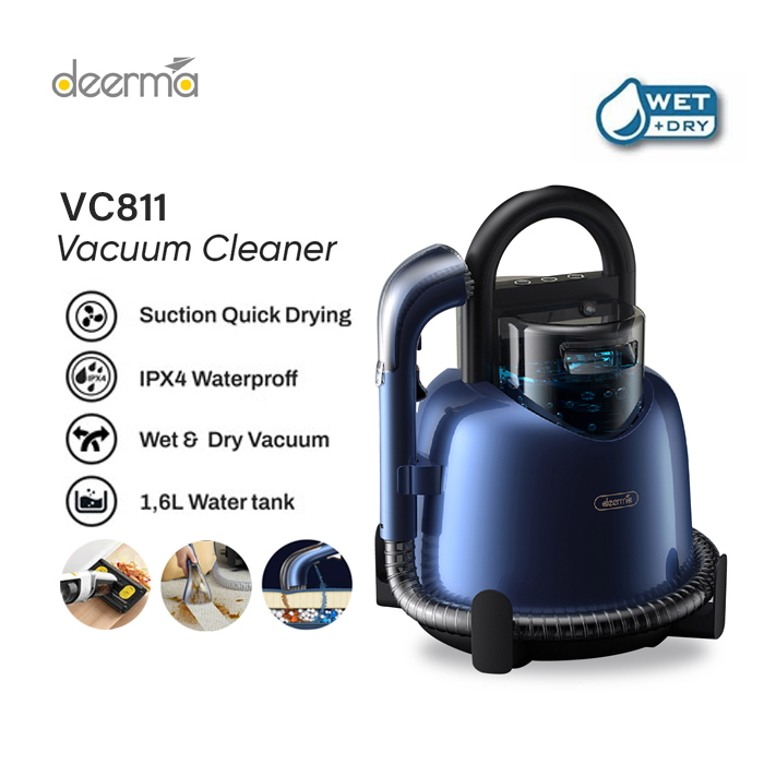 Deerma Vacuum Cleaner Penyedot Debu Sofa & Kasur - BY200 Biru